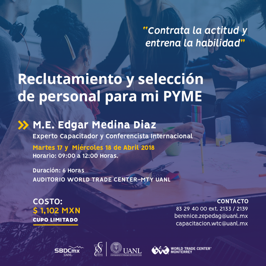 Reclutamiento Y Selección De Personal Para Mi Pyme Wtc Monterrey 9997