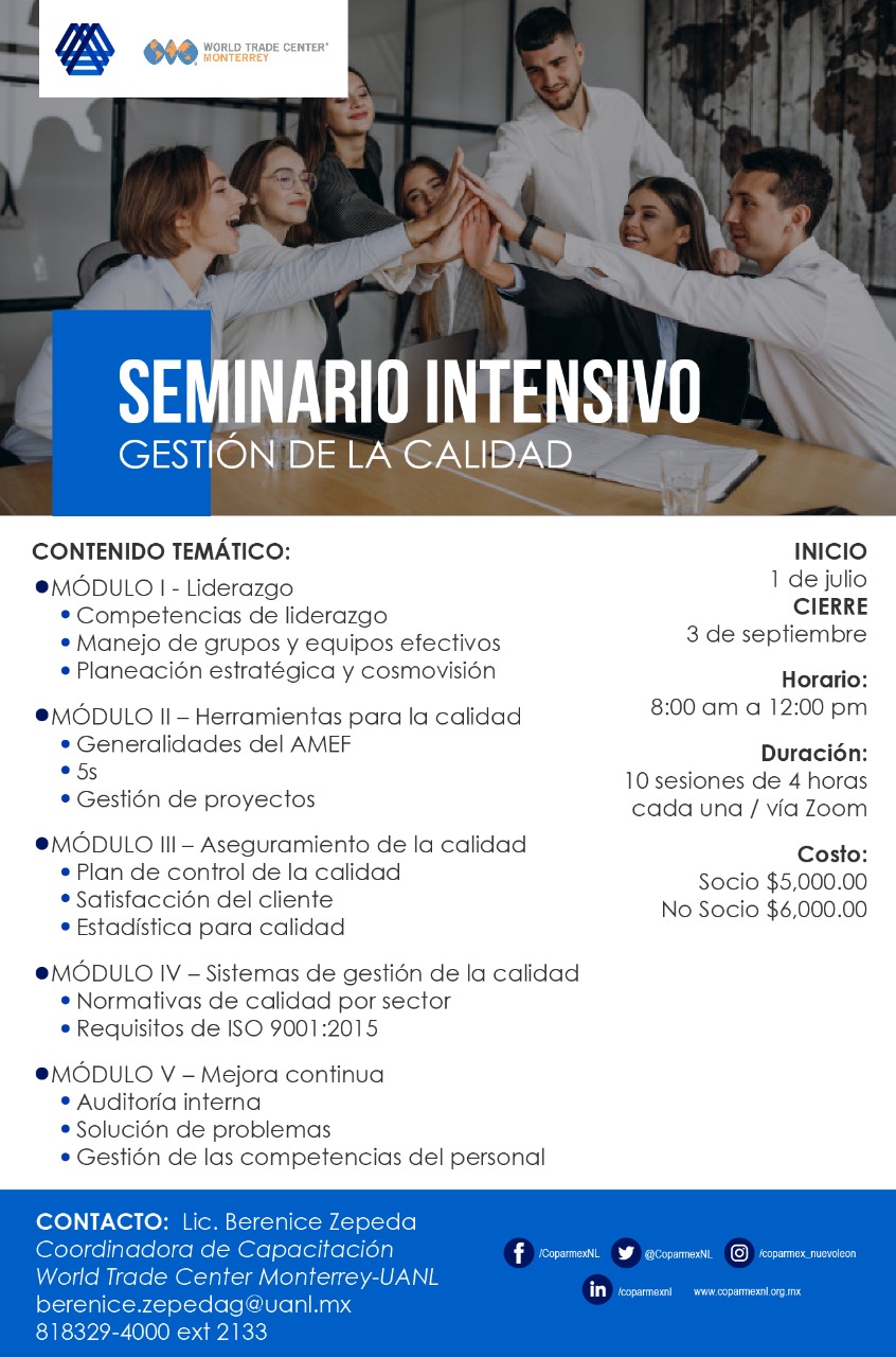 Seminario Intensivo Gestión de la Calidad