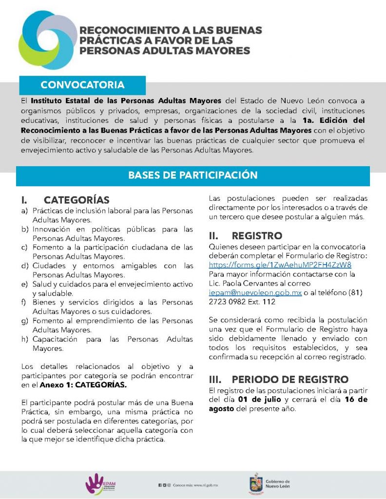 BASES DE PARTICIPACIÓN DE LA CONVOCATORIA