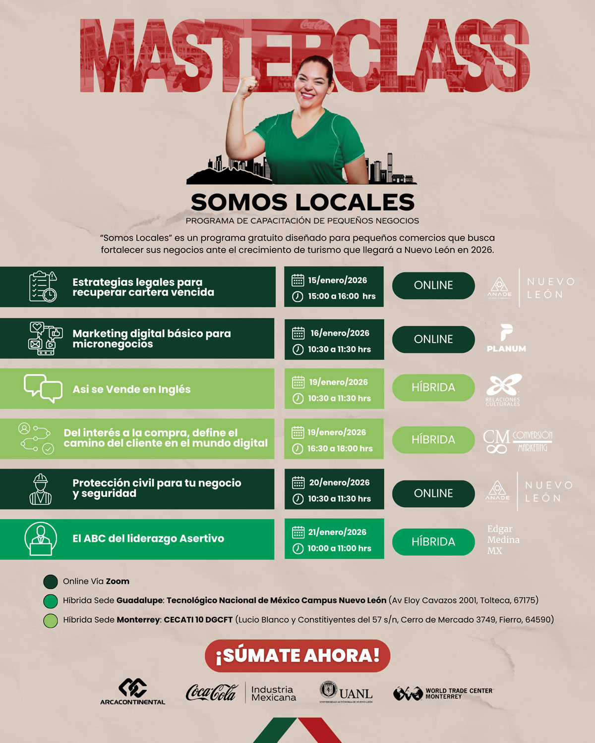 Programa de Capacitacion Somos Locales | 15 al 21 de Enero